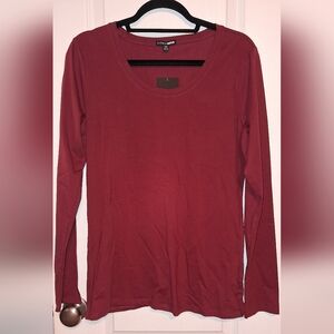 Fashion Nova Burgundy Long Sleeve Top